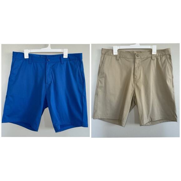 BUNDLE OF 2 Rhone Commuter Chino Men’s Size 36 Short 9" Inseam Blue Beige 100273 - Picture 1 of 11